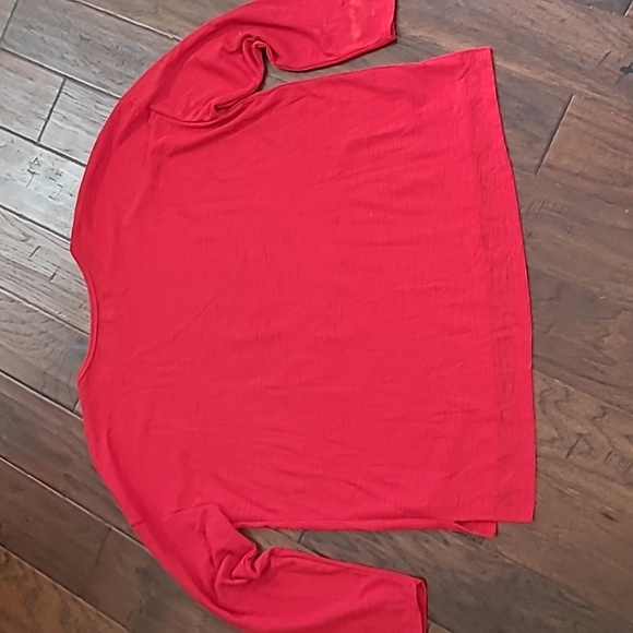 Holiday Time Red Long Sleeve Christmas Themed shirt size 2X (20W-22W) - Picture 2 of 9